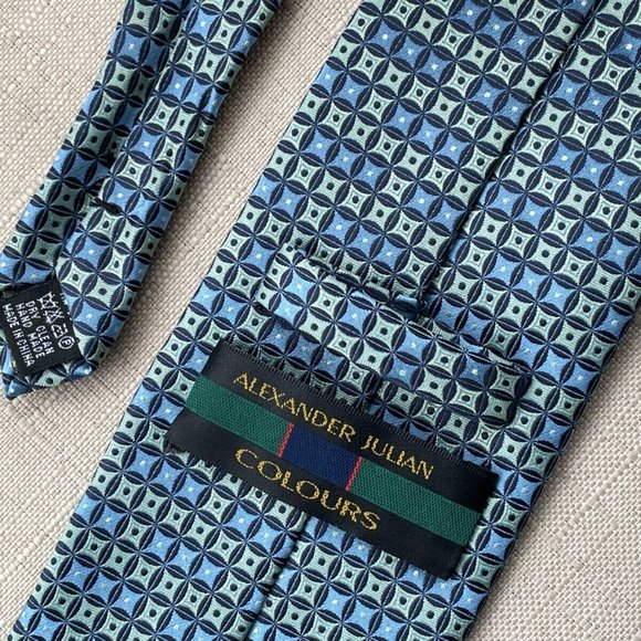 Alexander Julian Colours Men Tie 100% Polyester Necktie - Picture 7 of 8